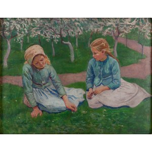 Józef Krasnowolski (1879 Kwidzyn - 1939 Kraków), Dziewczynki w sadzie