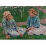 Józef Krasnowolski (1879 Kwidzyn - 1939 Kraków), Dziewczynki w sadzie