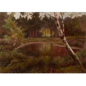Józef Rapacki (1871 Warszawa - 1929 Olszanka k. Skierniewic), Leśny staw, 1926