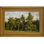 Władysław Malecki (1836 Masłów - 1900 Szydłowiec), On the edge of the pine forest, 1880s.
