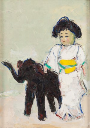 Włodzimierz Terlikowski (1873 Poraj k. Łodzi - 1951 Paryż), Martwa natura z lalką i słoniem, 1928
