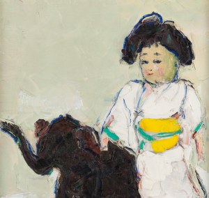 Włodzimierz Terlikowski (1873 Poraj k. Łodzi - 1951 Paryż), Martwa natura z lalką i słoniem, 1928