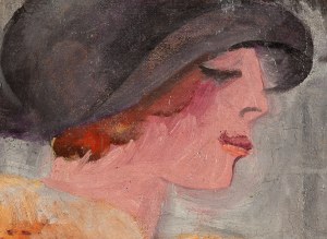 Olga Słomczyńska (1881 Vevey - 1941 Paryż), Elegantka w kapeluszu