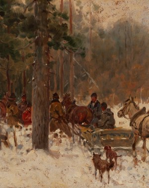 Adam Setkowicz (1879 Kraków - 1945 Kraków), Wyjazd na polowanie