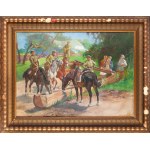 Stanislaw Kaczor-Batowski (1866 Lviv - 1946 Lviv), Watering horses