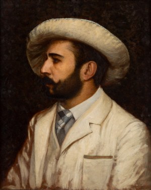 Karol Miller (1835 Częstochowa - 1920 Warszawa), Portret Nikodema Sylwanowicza w kapeluszu