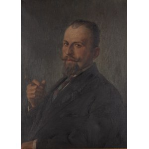 Mieczysław Reyzner (1861 Lwów - 1941 Lwów), Portret mężczyzny z cygarem