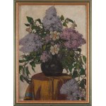 Ludwik Stasiak (1858 Bochnia - 1924 Kraków), Still life with lilacs and anemones