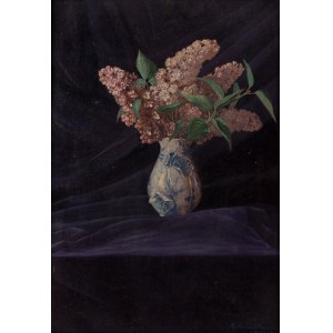 Bolesław Nawrocki (1877 Łódź - 1946 Pabianice), Bzy w wazonie, 1933