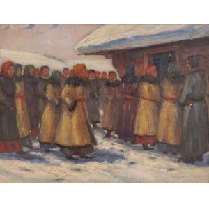 Artur Rutkowski (b. 1895), Before the cottage
