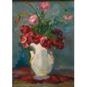 Jakub Zucker (1900 Radom - 1981 New York), Flowers in a white vase