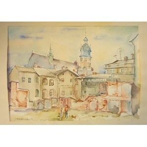 Spacer z psem - Stanisława Bolesławska 1975 r.