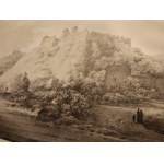 Tyniec nad rzeką Wisłą Galicya - litografia - Orda Fajans 1880 r.