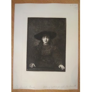 Żydowska narzeczona - akwaforta - William Unger / Rembrandt