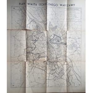 Plan Warszawy schemat odwodnienia 1933 r. /m.