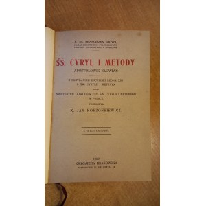 Św. Cyryl i Metody - apostołowie Słowian - przekł. Jan Korzonkiewicz 1930 r.