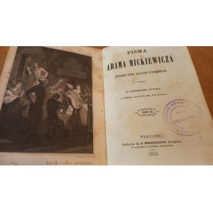 Pisma Adama Mickiewicza tom VII 1858 r. /m.