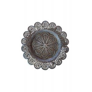 Patera koszyk srebro filigran carska Rosja ok. 1870 r.