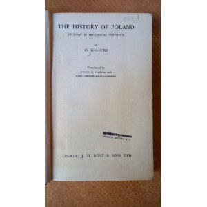 The History of Poland - Oskar Halecki Londyn 1942 r. /m.