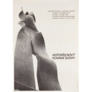 Antonin Novy. Kovane Sochy, 1985 (plakat z autografem rzeźbiarza)
