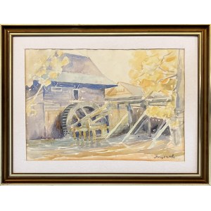 Franciszek (Słońcesław) FRĄCZEK (1908 - 2006), Landscape with a mill