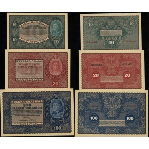 Polska, zestaw 3 banknotów, 23.08.1919