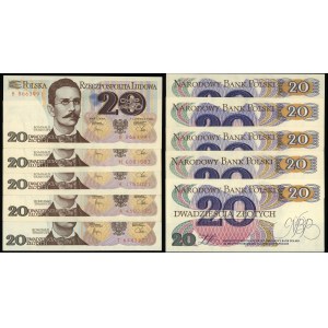 Poland, set: 5 x 20 gold, 1.06.1982