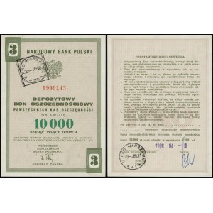 Polska, depozytowy bon oszczędnościowy na kwotę 10.000 złotych, bez daty