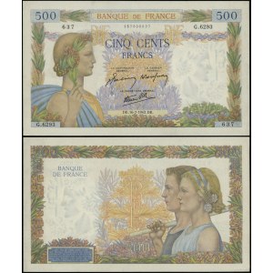 France, 500 francs, 16.07.1942