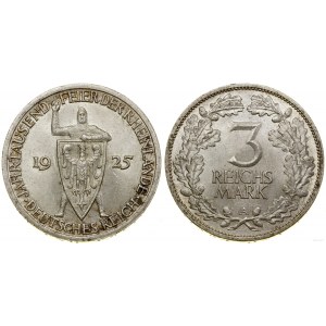 Germany, 3 marks, 1925 A, Berlin