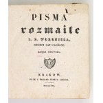 WORONICZ Jan Paweł - Pisma. Tomik 1-6 (w 2 wol.). Kraków 1832-1833. Nakł. J. Czecha. 16, s. [4], XVIII, 211, [4]; [4]...