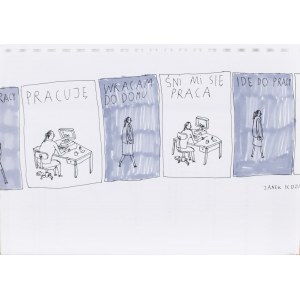 Janek Koza (ur. 1970), Pracuję, komiks prasowy