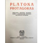 Platon - Dzieła Platona - Protagoras, Fajdros, Uczta, Eutyfron - 1918/24 Warszawa [ Ozdobna oprawa]