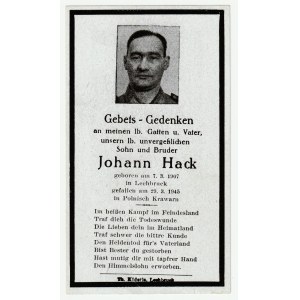 Krowiarki - Racibórz - Sterbebild - Polnisch Krawarn 1945 (1051)