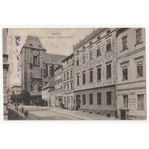 Toruń / Thorn. Ulica Żeglarska - Kościół św. Jana i kasyno oficerskie /Johanneskirche und Offizier Casino 1915· (1375)
