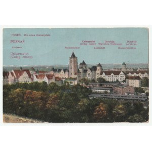 Poznan / Posen. View of the University, Railway Starosty, Post Office Directorate 1925 (1401).