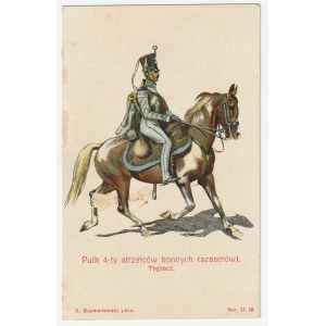 Pułk 4 - ty strzelców konnych (szaserów). Trębacz - Z. Rozwadowski ok. 1910 r. (1458)