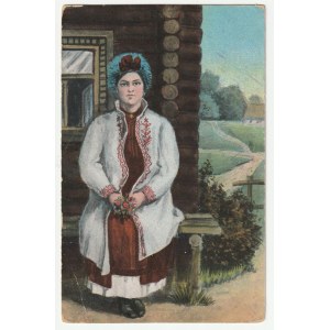 Ukrajinské typy - žena v ľudovom kroji 1916. (1576)