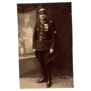 Firefighter with badges, Fire Department - Wlodawa (3117)