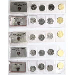 Austria 2 - 50 Groschen 1970-1974 Set Lot of 20 Coins