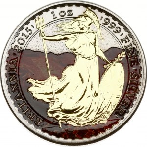 Great Britain 2 Pounds 2015 gold-ruthenium platting