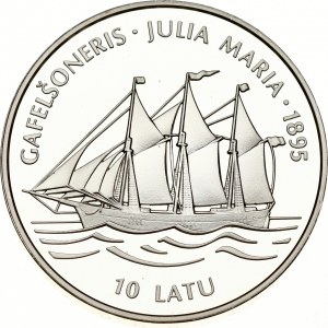 Latvia 10 Latu 1995 'Julia Maria' sailing ship