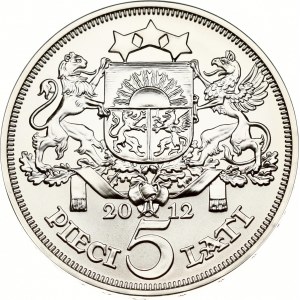 Latvia 5 Lati 2012 Bank of Latvia