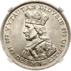Lithuania 10 Litu 1936 Vytautas NGC MS 64