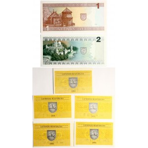 Lithuania 0.10 - 0.50 Talonas & 1-2 Litai 1993-1994 Lot of 7 pcs