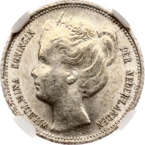 Netherlands 10 Cents 1898 NGC MS 61