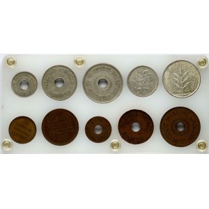 Palestine 1-100 Mils 1927-1944 Set Lot of 10 Coins