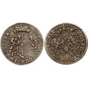 Poland Szostak 1684 TLB & Brandenburg-Prussia 6 Groschen 1679 HS Lot of 2 coins