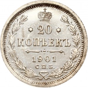 Russia 20 Kopecks 1901 СПБ-АР (R2)