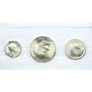 USA 1/4 - 1 Dollar 1976 S Bicentennial Set Lot of 3 Coins